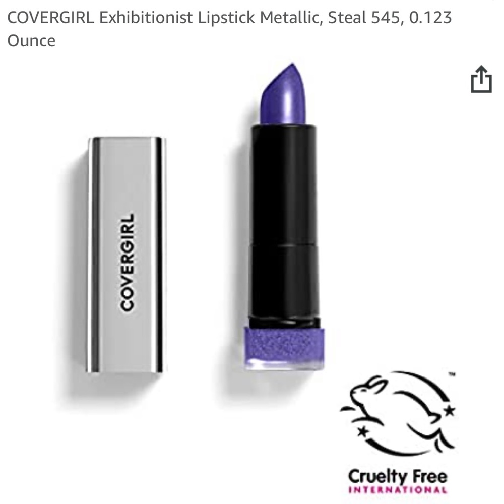 3/$20👗 NEW Covergirl Exhibitionist Metallic Lip 545 Steal